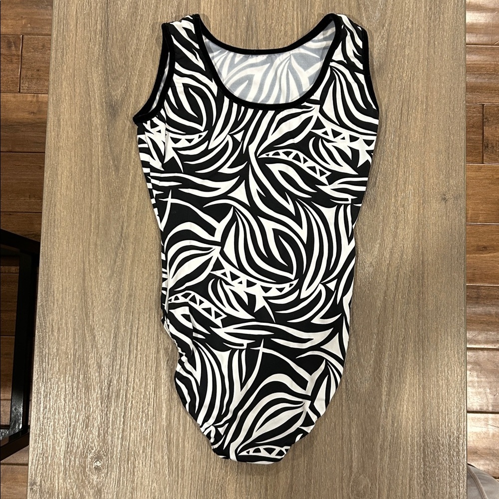 Black and White Zebra Print Swimsuit